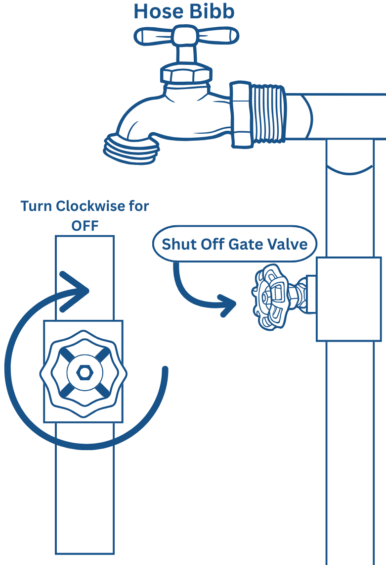 Hose Bibb with Gate Valve Shut Off